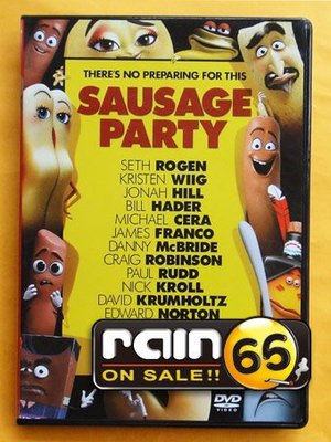 ⊕Rain65⊕正版DVD【腸腸搞轟趴／Sausage Party】-影史第一部限制級動畫電影(直購價)