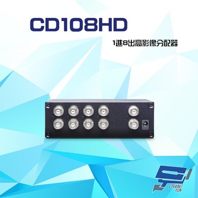 昌運監視器 CD108HD 1進8出 HD-TVI/AHD/HDCV/CVBS 4K 高影像分配器