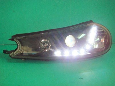 》傑暘國際車身部品《 外銷超亮版MONDEO-98年R8燈眉版魚眼大燈組