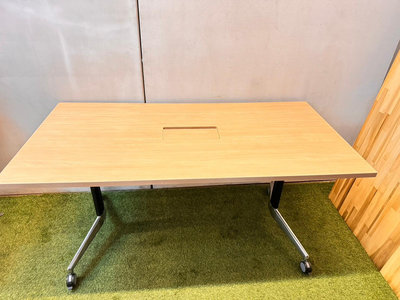 工作桌 活動桌 可掀式會議桌 OA會議桌 摺疊桌 書桌 洽談桌 折合桌 電腦桌 折疊桌 辦公桌 A6595晶選二手傢俱