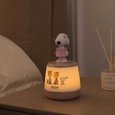 優選 Snoopy史努比小夜燈觸摸臥室床頭LED臺燈ins生日禮物