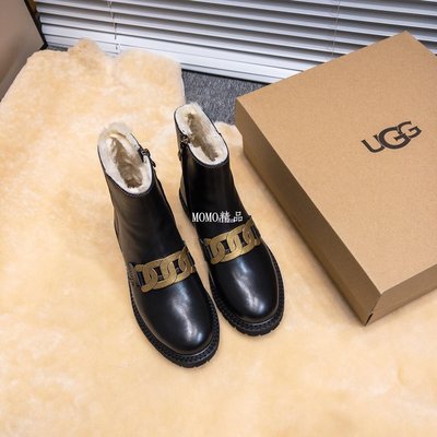 特賣- 潮牌UGG 官網新款 時尚復古風蠟質牛皮羊毛靴 顏色3OUTLET