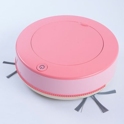 小粉甜甜圈掃地機,獨家首創行動電源供電之吸塵器機器人，隨插即用