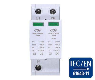 AC 110V IEC 61643-11認證 交流電源 避雷突波保護器 40kA等級 (15-SP07M-1)