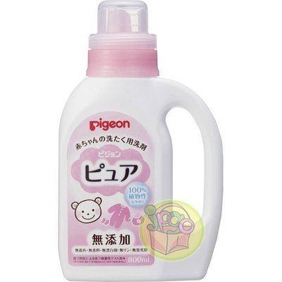 【JPGO】日本製 貝親 Pigeon 嬰兒衣物 植物性無添加洗衣精 800ml#316