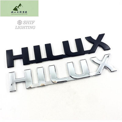 1 X Abs 鉻 Hilux 徽標字母汽車後備箱裝飾貼紙徽章貼花更換  用於豐田