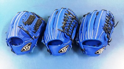 ((綠野運動廠))最新LS路易斯威爾~最新斜口標~金剛系列(藍色)~雙夾條高級硬式牛皮棒壘球手套(3款)優惠促銷~