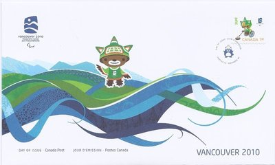 2009年加拿大2010年冬季奧運吉祥物Sumi首日封