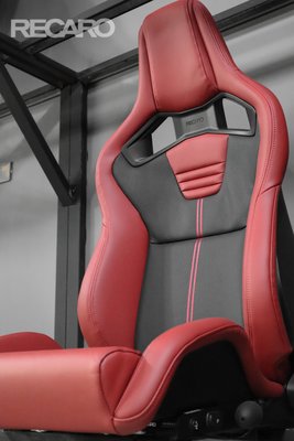 新產品 日本RECARO CS LL黑/紅 全牛皮 座椅電熱/椅背電動調整/腰部充氣最高階賽車椅