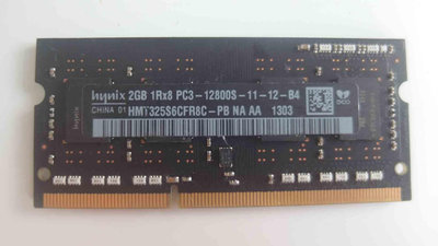 Hynix 2GB 1RX8 PC3-12800S DDR3-1600MHz SODIMM 204p 筆電記憶體