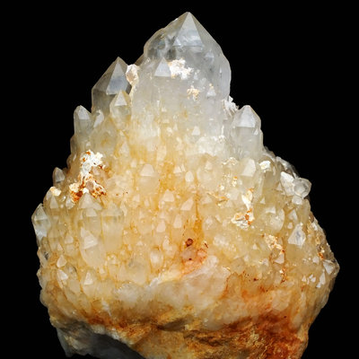 菠蘿晶02–209公克。側芽水晶。白水晶簇。珍藏水晶