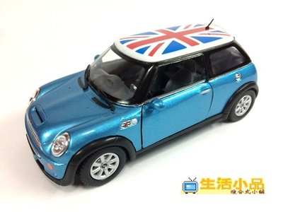 ☆生活小品☆ 模型 MINI COOPER S *英國旗藍色* 迴力車 歡迎選購^^