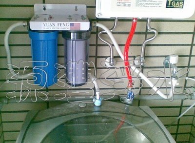 [源灃淨水]10吋小胖2道過濾器  適用洗衣機流理台 含吊片 高壓軟管 $900/組