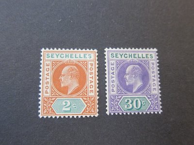 【雲品10】塞舌爾Seychelles 1903 Sc 38,44 MH 庫號#B535 88699