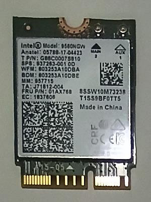 Intel 9560NGW筆電用無線網卡【Wireless/AC9560】