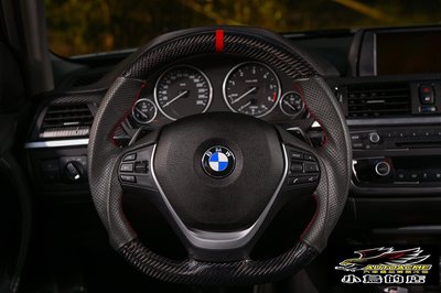 【小鳥的店】寶馬 BMW F世代 F系列 正碳纖維紅環款 變形蟲 方向盤 平把 D型