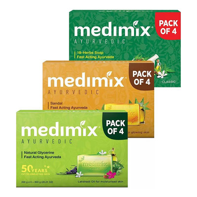 Medimix 印度綠寶石皇室藥草浴美肌皂(草本/檀香/寶貝)200公克X12入-吉兒好市多COSTCO線上代購