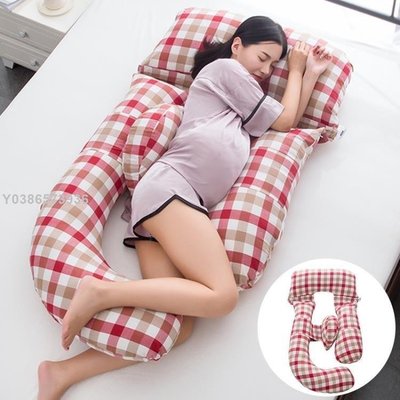 孕婦枕頭多功能抱枕u型枕護腰側睡枕可拆洗g純棉托腹孕枕lif1487