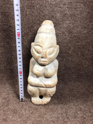 【二手】 紅山文化老玉女性鈣化神像，透玉。2739 紅山文化 古玩雜項【九州拍賣】