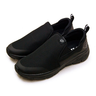 利卡夢鞋園–LOTTO 輕便透氣健步鞋--EASY WEAR 系列--黑--MR3520--男