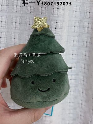 jELLYCAT Festive Folly 迷你可愛系列圣誕樹姜餅人雪人毛絨玩具