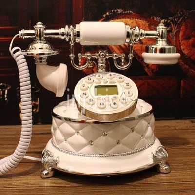INPHIC-復古電話機家用可愛歐式座機 固定座機白色 老式復古電話