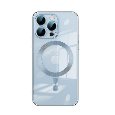 適用於iPhone14Promax手機殼磁吸電鍍透明自帶鏡頭貼蘋果 i13 i12 i11 XR XS全包保護套-都有