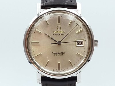 【發條盒子A1665】OMEGA 歐米茄 de ville系列 銀面自動不銹鋼 經典錶款 166.016.1