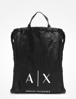 【A/X配件館】☆【100%全新真品ARMANI 束口包/後背包】☆【AXW001C1】(黑色)