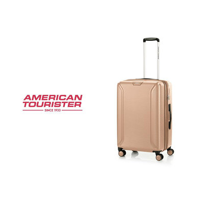 AT美國旅行者 PC旅行箱推薦 擴充行李箱 25吋 防盜拉鍊 萬向飛機輪 TSA鎖-QO8-ROBOTECH 授權經銷商