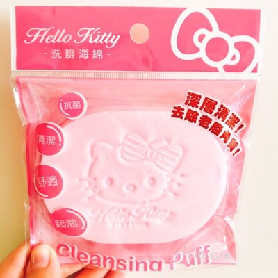 三麗鷗HELLO KITTY凱蒂貓蝴蝶結款洗臉海綿