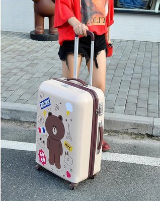 ?現貨 韓國 可愛 Line 熊大 行李箱 20寸