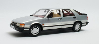 Cult 1 18 薩博紳寶經典汽車模型擺件 Saab 9000 Turbo 1989 銀色