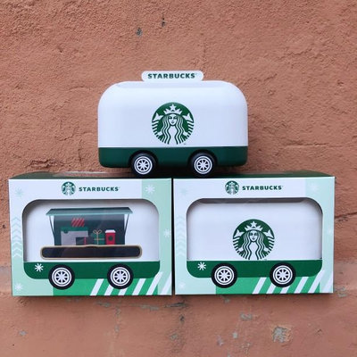 星巴克紙巾盒2022咖啡小汽車造型多功能餐抽紙盒創意桌面擺件收納~玩樂局