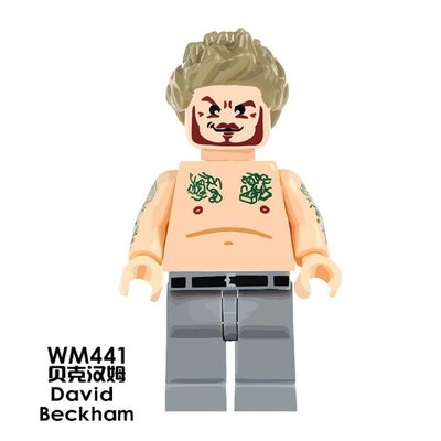 【積木班長】WM441 大衛 貝克漢 足球 超級巨星 明星 人偶 袋裝/相容 樂高 LEGO 積木