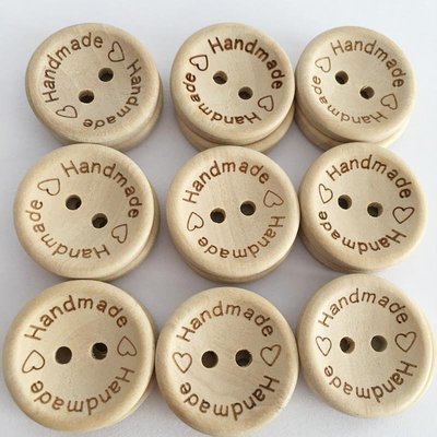 100顆/包15/20/25mm碗型雕刻木質紐扣兒童木扣子衣服襯衣實木扣子~特價