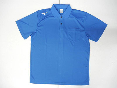 零碼出清MIZUNO 美津濃 速乾排汗 男 口袋設計 短袖 POLO衫 (32TA002022)寶藍~正正男裝