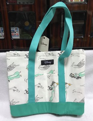【迪士尼】日本 日貨 茉莉公主 Jasmine 阿拉丁神燈 大容量 大開口方形 野餐袋 保溫袋 保冷袋 購物袋 手提袋