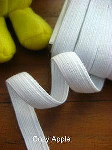 日本製棉質鬆緊帶。超耐久鬆緊帶，103尺裝。白色1.4公分
