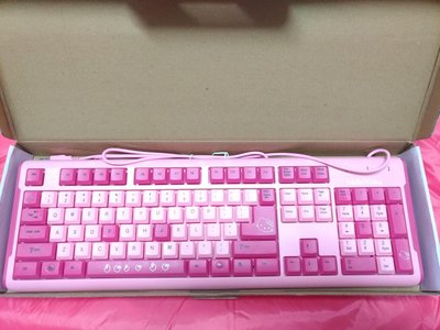 粉紅色,有線 標準鍵盤 USB