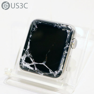 【US3C-青海店】【一元起標】台灣公司貨 Apple Watch Series 1 42mm GPS A1554 銀色不鏽鋼錶殼 藍寶石水晶玻璃 二手智慧手錶