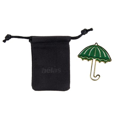 胸針[法國]Helas UMBRELLA PINS 雨傘徽章胸針 白/黑/橘/紫/綠