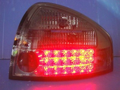 小亞車燈╠ 超人氣AUDI A6 98-03年淡黑色LED尾燈