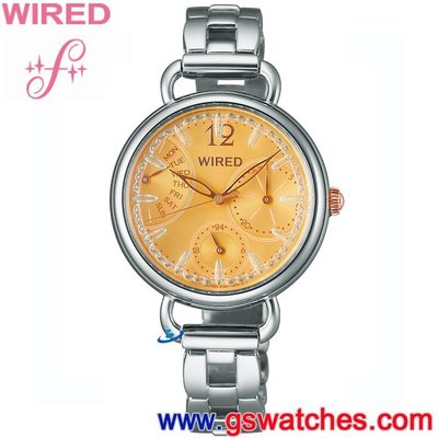 【金響鐘錶】全新WIRED f AN7027X1,公司貨,保固1年,時尚女錶,星期日期,5Y66-X007Y
