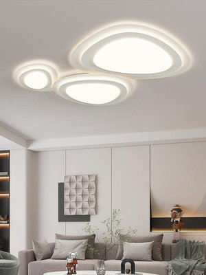 客廳燈設計感鵝卵石吸頂燈創意藝術個性簡約臥室客廳主燈高級感--原久美子