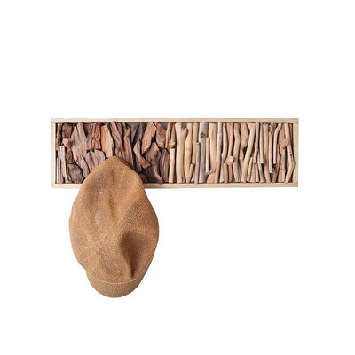 創意實木掛衣鉤原木鑰匙掛鉤進門玄關壁掛衣架入戶裝飾木質衣帽鉤