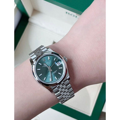［預購］Lins英國代購 Rolex 勞力士 Datejust 女腕錶 綠色錶盤 31mm 原廠保卡盒裝
