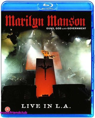 高清藍光碟  Marilyn Manson Guns God & Government Live In L.A (藍光BD25G)