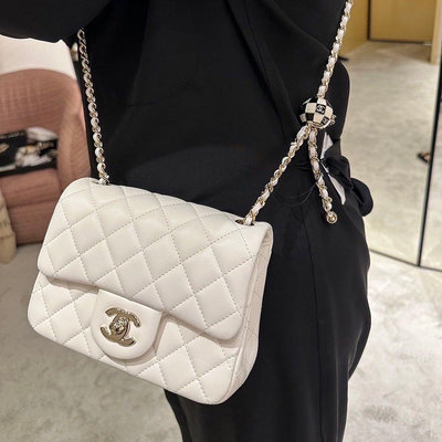 Chanel 香奈兒23C 足球金球白色方胖子