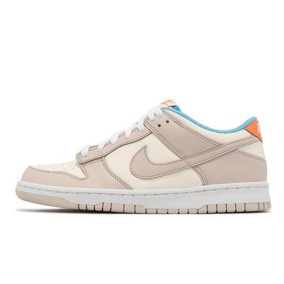 Nike 休閒鞋 Dunk Low GS Sail Beige 奶茶 橘 女鞋 大童鞋【ACS】 FQ6864-111